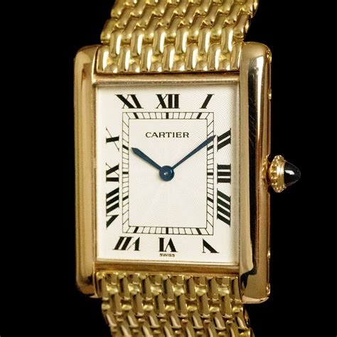 cartier tank gold and silver|cartier gold tank watch vintage.